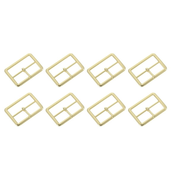 Uxcell 8Pack Metal Roller Buckles, 40mm/1.6" Single Prong Belt Strap Adjuster, Gold