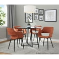 thumbnail image 3 of LumiSource Black Metal, Orange Fabric Margarite Chair - Set of 2, 3 of 6