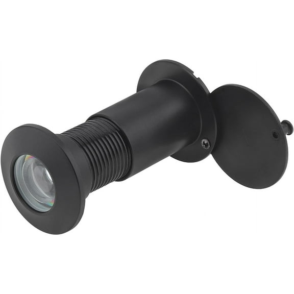 Door Viewer Peephole, 220-degree Door Viewer, 7/8 Inch Pipe Diameter Peephole with Privacy Cover for 1-3/8" to 2-3/8" Doors (Black)