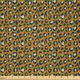thumbnail image 2 of Ambesonne Leopard Fabric by the Yard Microfiber, Big Cat Print Ornament Art, 3 Yards, Pale Vermilion Dark Blue, 2 of 2
