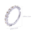 thumbnail image 4 of EeaseMX Anillo ajustable abierto con margaritas y flores, ideal como regalo de San Valentín., 4 of 7