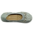 thumbnail image 6 of Ollio Women's Shoes Floral Embroidery Lace Slip On Comfort Light Ballet Flats ZM1712F, 6 of 6