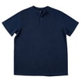 thumbnail image 3 of FINALGANG Mens Solid Color Short Sleeve Cable Knit Polo TShirt For Business Casual Office Wear Daily Summer Outdoor Activities Navy XXL, 3 of 7