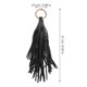thumbnail image 3 of BRIGHTFUFU Llavero con colgante de coche de moda para mujer, llavero con anilla, abalorio de cuero sintético con borlas, accesorio para bolso (negro), 3 of 7
