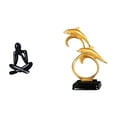 thumbnail image 1 of Escultura moderna y abstracta de un delfín. Figura decorativa coleccionable para sala de estar, estantería, escritorio, entrada, armario, oficina,, 1 of 8