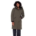 thumbnail image 2 of ALPINE NORTH Women’s Navy Vegan Down Long Parka Jacket - Water Repellent, Windproof, Warm Insulated Winter Coat with Faux Fur Hood,Olive, Medium, 2 of 6