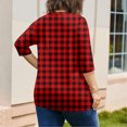 thumbnail image 6 of Sewkxo Plus Size Tops for Women Loose Fit 3/4 Sleeve Shirt Crew Neck Print Blouses Fashion Spring Summer Clothes L-5x,Red L, 6 of 6