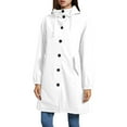 thumbnail image 2 of iHPH7 Women Fall Clothes Long Rain Coat for Women Waterproof Workout Jackets for Woman Zip Up Jacket Waterproof Rain Jacket Women Active Wear Jackets for Woman Lightweight Rain Jacket Women White 3XL, 2 of 9