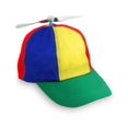 thumbnail image 1 of Multi-Color Propeller Cap Adult Helicopter Hat Tweedledum Tweedledee Nerd Clown, 1 of 2