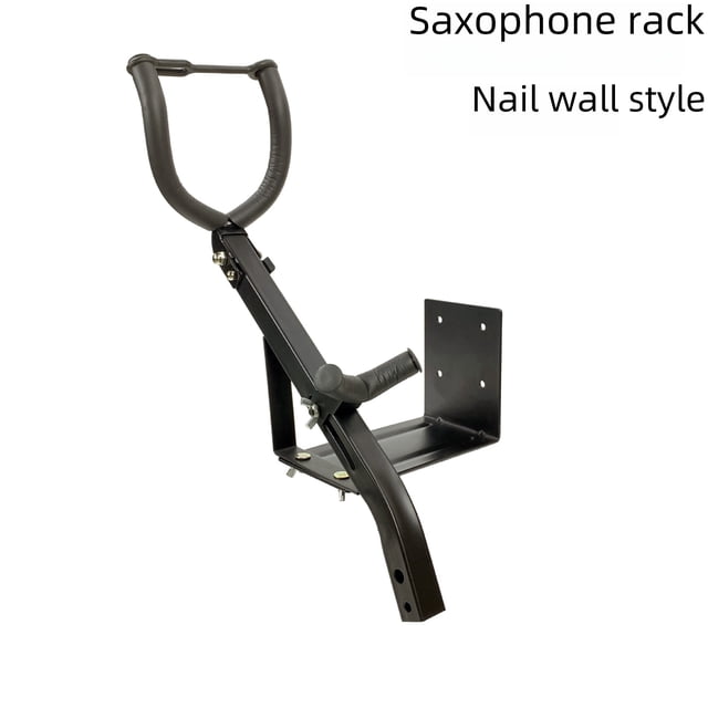 Support Mural pour Saxophone avec Tube Pliable Réglable – Rack de Rangement Robuste et Peu Encombrant pour Saxophones Alto, Tenor et High-Pitched, Installation Facile (Perçage Requis), Instrument Durable