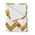 thumbnail image 2 of Abstract Soft Flannel Fleece Blanket, Horizontal Zigzag Pattern Chevron Minimalist Backdrop Simple Modern Design, Cozy Plush for Indoor and Outdoor Use, 50" x 70", Pale Coffee White, by Ambesonne, 2 of 5