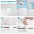 thumbnail image 3 of No Hook Shower Curtain with Built-in Rings - Ocean Whale Compass Washable Waterproof Fabric Bathroom Curtains for Hotel,Rentals, 72 X 72 Inch Long , Sea Coral Starfish Bule, 3 of 9