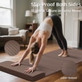 thumbnail image 4 of YOHAO Yoga Mat,Large Size:75"×32",Foldable Workout Mat for Yoga,Pilates and Travel,Anti-rolling,Non-slip,Easy Unfold and Storage(Brown), 4 of 7