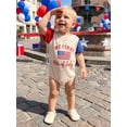 thumbnail image 6 of BemeyourBBs Baby Boy Girl My First 4th of July Outfit Patriot Independent Day Romper Summer Clothes Cute American Flag Letter Embroidered Waffled Contrast Short Sleeve Bodysuit Jumpsuit, 6 of 9
