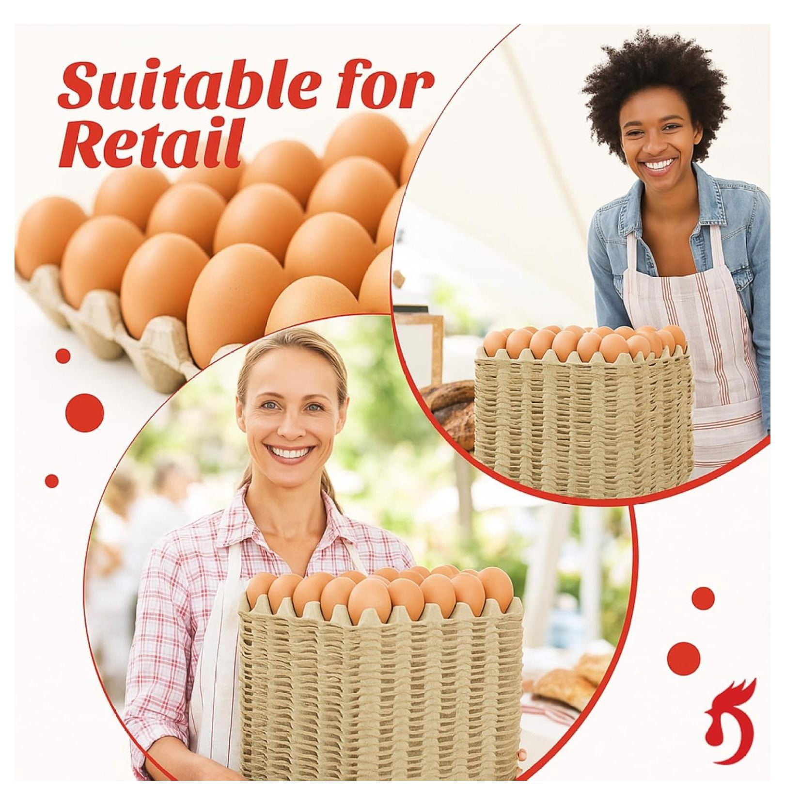 130 Pack Egg Cartons Crates Bulk - 30 Cell Pulp Fiber Egg Flats Reusable Stackable Cardboard Tray for Home Storing Packing Roach Colony Soundproofing