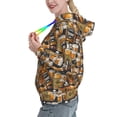 thumbnail image 2 of Lsque Vintage Bottles Pattern Casual Women's Hoodie,Hooded Sweatshirt with Kangaroo Pocket,Pullover Hoodie with Eye-catching Drawstrings-X-Large, 2 of 7