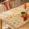 thumbnail image 4 of Fall Leaves Rustic Placemats Set of 2 Brown Vintage Farmhouse Pumpkin Place Mats Indoor Wipeable Table Mats Washable Cloth Dining Table Placemats for Kitchen Holiday Party Home Decor 13x19 Inch, 4 of 8