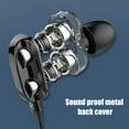 thumbnail image 5 of Ludlz Sports Dual Drivers 4 Units Heavy Bass HiFi In-ear Wired Earphones Headphones, 5 of 7