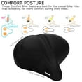 thumbnail image 2 of DAWAY C40 Comfortable Oversized Bike Seat - Compatible with Peloton, Exercise, Mountain or Road Bikes, Extra Wide Bicycle Saddle Replacement with Memory Foam Cushion for Men Women Comfort, 2 of 7