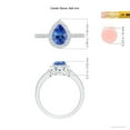 thumbnail image 4 of Angara Natural 1.1 Ct. Tanzanite with Diamond Halo Ring in 14K White Gold for Women (Ring Size: 11.5), 4 of 9