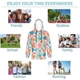 thumbnail image 5 of Pofeuu Sea Creatures Print Kids Pullover Hoodies Warm Thick Hooded Sweatshirt with Packet for Boys Girls-Small, 5 of 6