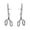 Silver scissors, variant on SeekLGT Scissors Earrings Novelty Gothic Stud Earrings Weird Jewelry Unique Halloween Costume Accessories for Women, 1 Pair