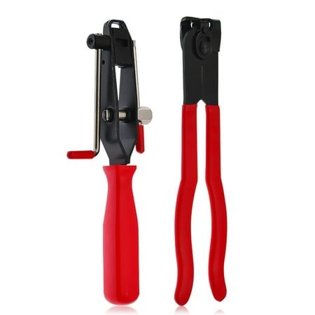 

Elenxs Pack of 2 Universal CV Joint Boot Clamps Pliers with Winding Mechanism Coolant Fuel Steering Hose Banding Set Automotive Tools
