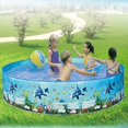 thumbnail image 3 of Folding Pool Inflation Pool Without Hard Plastic Portable Family Round Pool Swimming Pool For Baby Children Adults ， 122 * 25cm, 3 of 3