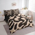 thumbnail image 2 of Homewish Vintage Brown Swirl 7-Piece King Bedding,Contemporary Art King Bed in a Bag,Black Reversible, 2 of 8