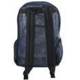 thumbnail image 6 of Deluxe See Through Mesh Multipocket Bungee Cord Backpack for School, Work, Sports, Gym, Travel, Recreation & Commuting in Navy Blue, 6 of 6