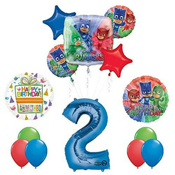 The Ultimate PJ MASKS 2nd Birthday Party Supplies and Balloon decorations