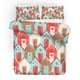 thumbnail image 3 of 3D Rojo Azul Chalet Funda de edredón Ropa de cama Set Funda nórdica Fundas de almohada Sf18, 3 of 3