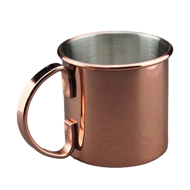 Advancent Taza de cobre, taza de cerveza cobriza, tazas de mula de Moscú, tazas, barra de café, vino sólido sin forro interior, suministros de Barra de herramientas Acero inoxidable 304