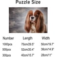 thumbnail image 3 of Coolnut 500 PCS Jigsaw Puzzles, Artwork Gift for Adults Teens Cavalier King Charles Spaniel on Vintage Color Wooden Puzzle Games, 20.5" x 14.9" 500 Pieces, 3 of 6