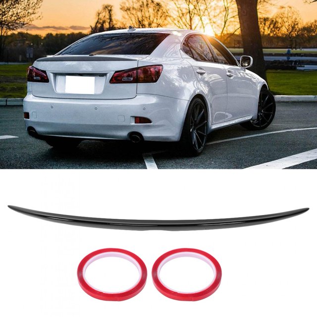Spoiler ANGGREK Para IS 250350 ISF 2006-2013 alerón trasero Negro brillante