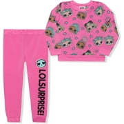 LOL Surprise Long Sleeve Shirt and Jogger Pant Set for Girls, Comfy Active Wear for Kids