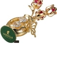 thumbnail image 2 of Matashi 24K Gold Plated Crystal Studded Flower Ornament, Valentine’s Day Gift for Women, Vase with Decorative Butterfly (Red Crystals), 2 of 6