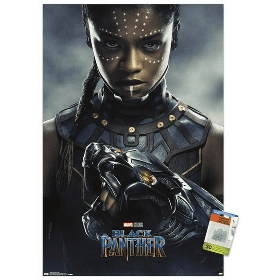 Marvel Cinematic Universe - Black Panther - Shuri One Sheet Wall Poster with Push Pins, 22.375" x 34"