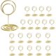 thumbnail image 1 of Exquisitos portanúmeros de mesa, portafotos de alambre de hierro dorado de diseño único para decoración de fiestas de bodas, clips de notas de cuerpo estable (20 piezas), 1 of 1