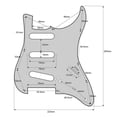 thumbnail image 3 of Pickguard and Backplate for Stratocaster Strat SSS White, 3 of 8
