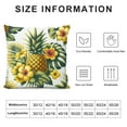 thumbnail image 6 of Leisuo Pineapples Palm Leaf Square Modern Home Decor Soft and Durable 2-Piece Short Plush Pillowcase Set White, 6 of 6