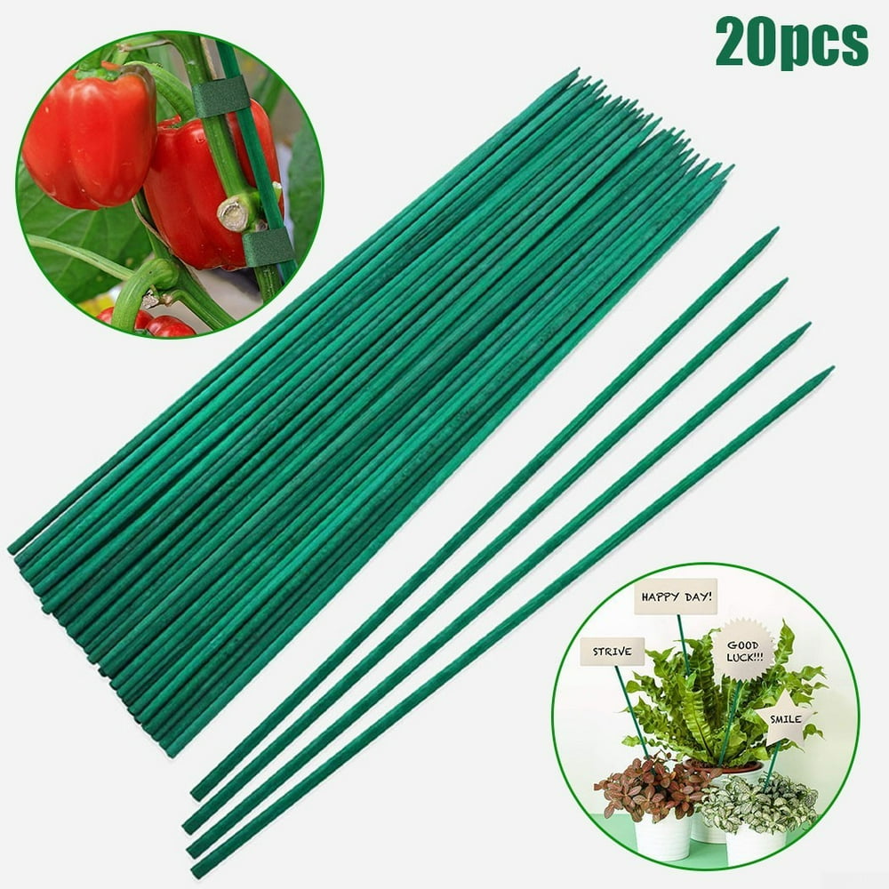 20 PCS BAMBOO WOODEN PLANT STICKS PLANTS FLOWER SUPPORT