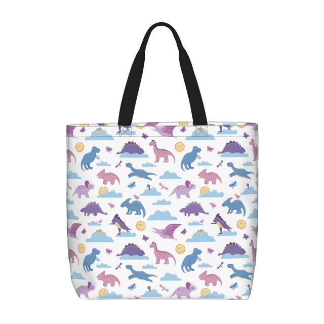 Balery Dinosaur Bolsa de Mano para Mujeres con Cremallera, Bolsa de Gimnasio con Compartimentos, Bolsa para Laptop, Bolsa para Trabajo