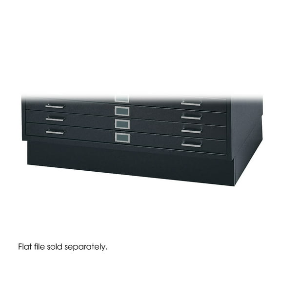 Flat File Closed Base for 4994, Steel-Finish:Black