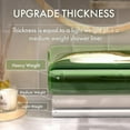 thumbnail image 3 of AmazerBath No Hook Shower Curtain and Liner 3-in-1, Luxury Heavy Duty Clear Green No Hook Shower Curtain Liner, 72x75 Cute 100% EVA Bathroom Weighted Plastic Shower Curtain with 3 Heavyweight Stones, 3 of 9