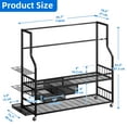 thumbnail image 6 of Dextrus Black Golf Bag Storage Rack with Wheels for 4 Bags, Garage and Club Organizer, 6 of 6