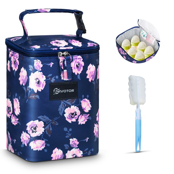 Baby Bottle Bag, Insulated Breastmilk Cooler Bag, Fit Up to 6 bottles like Dr. Brown, 4 Large 8