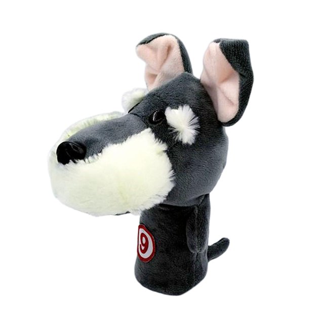 Dibujos animados de peluche de hierro Golf cabeza cubierta cuñas Club cabeza Perro shamjiam Cubierta de la cabeza de los hierros de golf