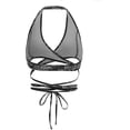 thumbnail image 2 of Women's Criss Cross Backless Wrap Crop Halter Top, 2 of 4