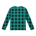 thumbnail image 6 of KyCheLot Girls Plaid Tshirts Long Sleeve Print Pullover Long Sleeve School Daily Wear Tops 5-14 Years, 6 of 7